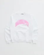 Madhappy White Campus Fleece Crewneck